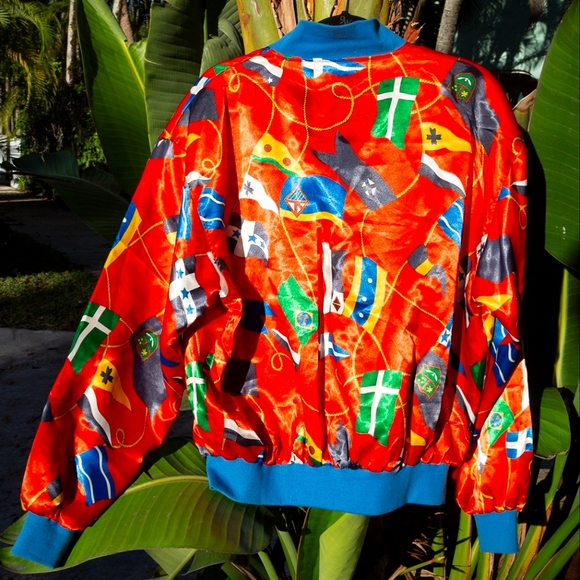Vintage 90's Christina Sport Long Sleeve Zip Up. Nautical Jacket, Unisex, Red - Picture 3 of 8